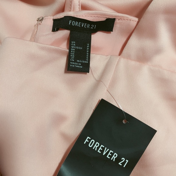 NEW! Forever 21 Flounce Satin Mini Dress - Picture 5 of 8